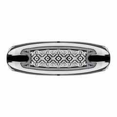 Marker Light 12V with Chrome Bezel and two wire with Bullet Connectors (Red LED's / Clear Lens)