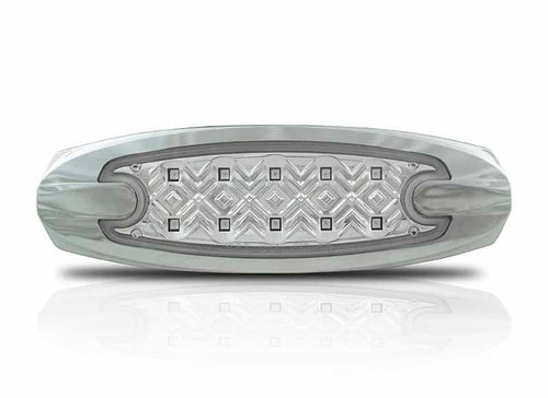 Marker Light 12V with Chrome Bezel and two wire with Bullet Connectors