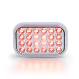Rectangular Dual Color Red/White With Clear Lens Led Light