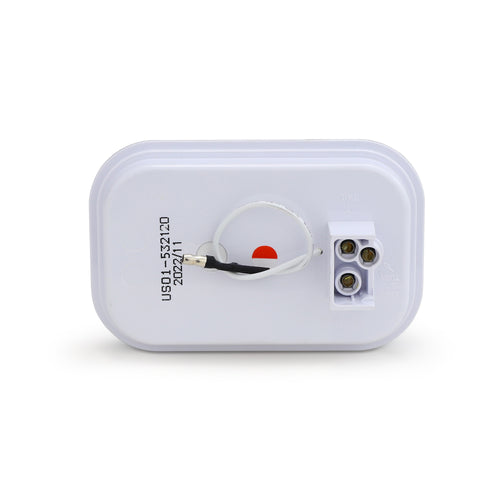 Rectangular Dual Color Red/White With Clear Lens Led Light
