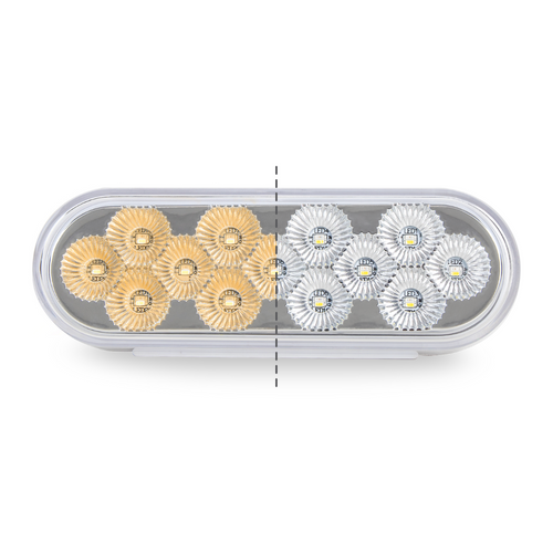 6” Oval Light Led (Amber/ Clear Lens) 12V