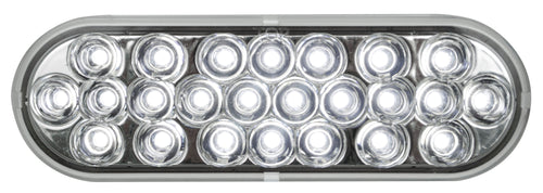 6”Oval Led Light White/Amber Clear Lens 12/24V