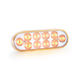 6" Oval Dual Color Amber/White With Clear Lens Park/Turn/Clearance Led Light