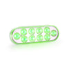 6" Oval Light LED Dual Color Red/White And Strobe Green 12/24V