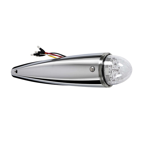 Led Cab Light Dual Fits Peterbilt With Housing (Amber/White Clear Lens)