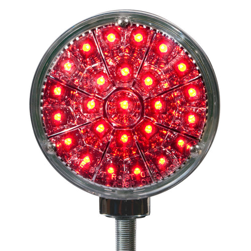 4” Star Double Face Amber/Red Led Light  “sold as it is no warranty or exchange”