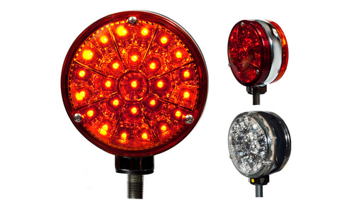 4” Star Double Face Amber/Red Led Light  “sold as it is no warranty or exchange”