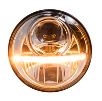 Chrome Reflector / Amber LED Light Bar