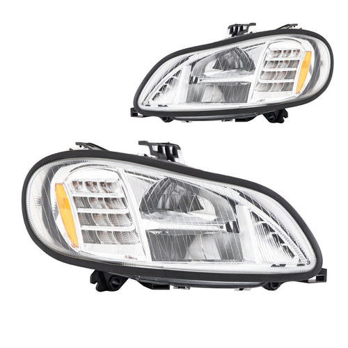 Headlight Fits Freightliner M2 Black Housing Led High/Low Beam