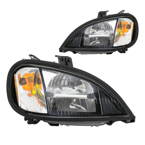 Headlight Fits Freightliner Columbia Black Housing Led High/Low Beam