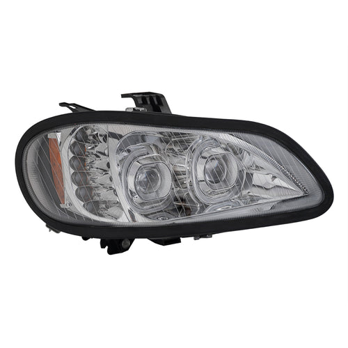 Chrome LED Headlight  Projection With LED Bar fits Freightliner M2