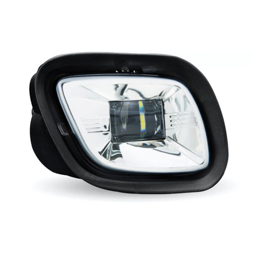LED Projector Fog Light Chrome Reflector fits Freightliner Cascadia Passenger Side