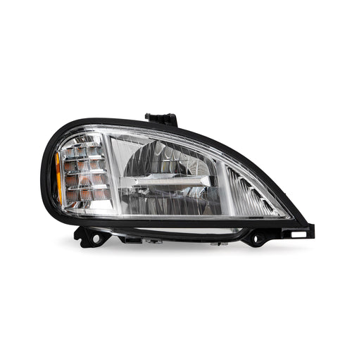 Black Reflector Headlamp Fits Freightliner Columbia Passenger Side