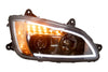Headlight w/ Black Reflector fits Kenworth T370/T270/ T700/T660 Passenger Side