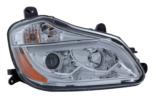 Chrome Headlight fits Kenworth T680 w/ Light Bar Driver Side