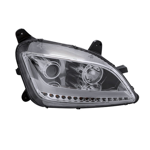 Projection Headlight W/ Chrome Reflector & Light Bar fits Peterbilt 579 & 587
