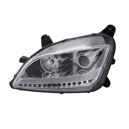 Projection Headlight W/ Chrome Reflector & Light Bar fits Peterbilt 579 & 587