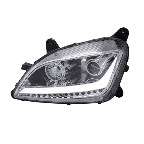 Projection Headlight W/ Chrome Reflector & Light Bar fits Peterbilt 579 & 587