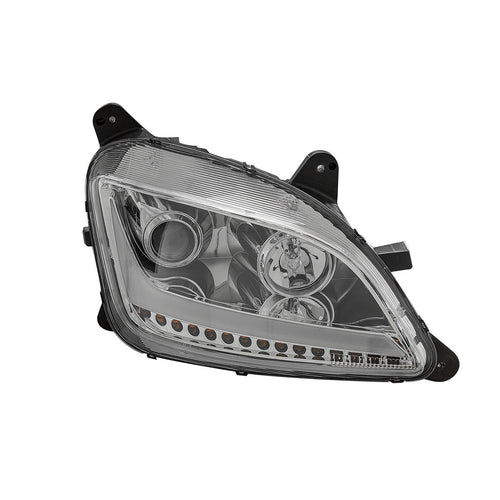 Projection Headlight W/ Chrome Reflector & Light Bar fits Peterbilt 579 & 587