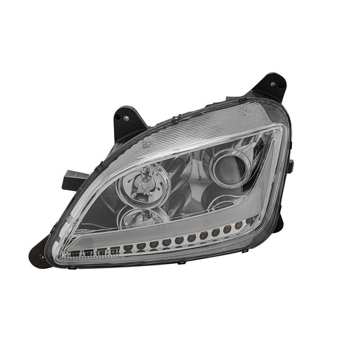 Projection Headlight W/ Chrome Reflector & Light Bar fits Peterbilt 579 & 587