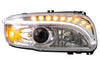 Chrome Headlight w/ LED Turn Signal fits Peterbilt 388 389 367 567 2008+ Passenger Side