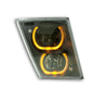Fog Lamp fits Volvo VN / VNL 03+ with Amber/White LED Light Bar and Black Reflector