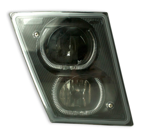 Fog Lamp fits Volvo VN / VNL 03+ with Amber/White LED Light Bar and Black Reflector