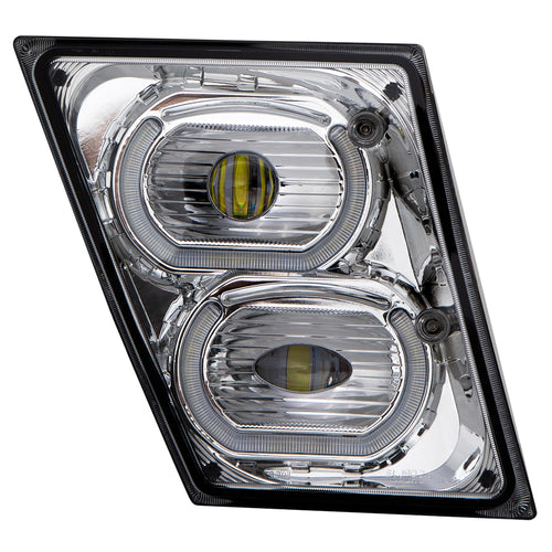 Chrome High Power LED Fog Light for 2003 - 2017 fits Volvo VN/VNL