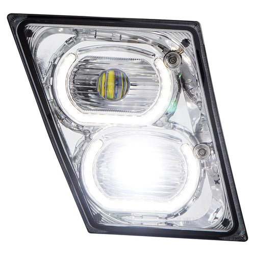 Chrome High Power LED Fog Light for 2003 - 2017 fits Volvo VN/VNL
