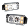 Chrome Projector LED Headlight fits Freightliner Classic, Peterbilt, Kenworth, and Western Star 4900