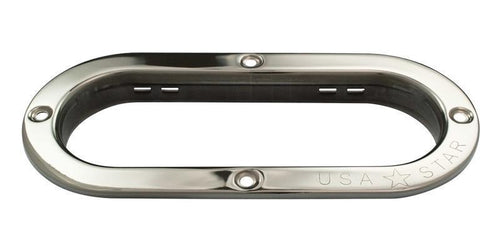 6" Oval Stainless Steel Light Bezel