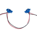 3 Pin Blue Male Connector 12" Continuos Wires 100 Pcs Per Roll Each