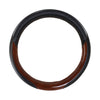 18" Steering Wheel Cover Black and Wood Brown