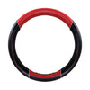 18” Steering Wheel Cover Black Carbon Fiber & Red “Chrome Trim"