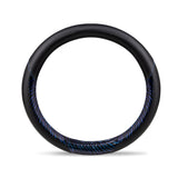 18” Steering Wheel Cover Black And Blue Flame