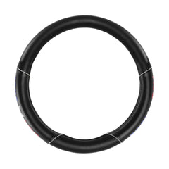 18" Steering Wheel Cover Black/Black W/ USASTAR Logo
