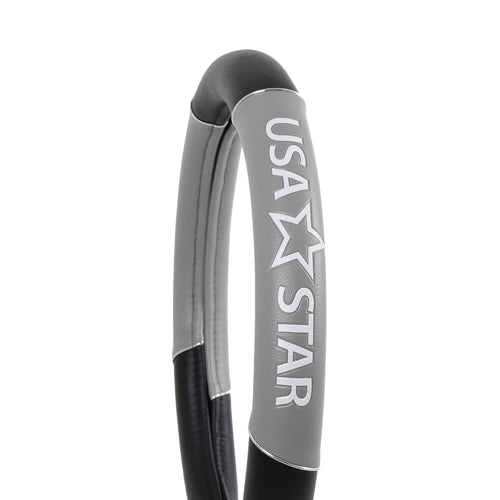 18" Steering Wheel Cover Black/Gray With USASTAR Logo