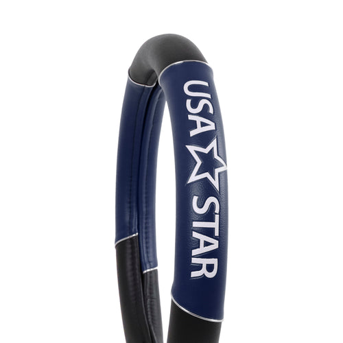 18" Steering Wheel Cover Black/Blue With USASTAR Logo