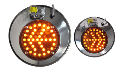 Stainless Steel Spot Mirror with LED Marker & Turn Light NO WARRANTY DISCONTINUED
