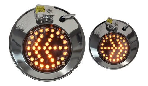 Stainless Steel Spot Mirror with LED Marker & Turn Light NO WARRANTY DISCONTINUED