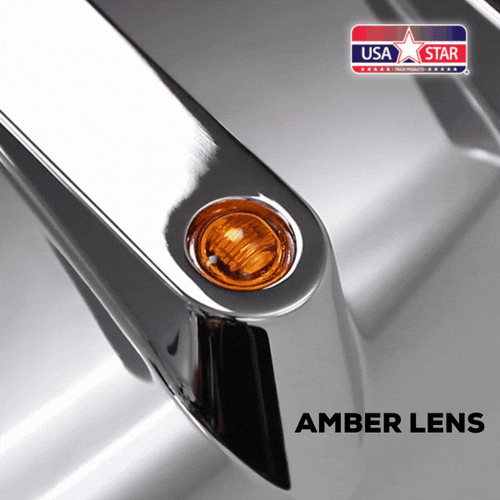 Chrome Mirror Cover with 3/4" Lights for Freightliner Century/Columbia/Coronado 2005-2013