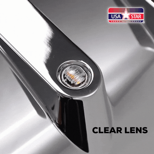 Chrome Mirror Cover with 3/4" Lights for Freightliner Century/Columbia/Coronado 2005-2013