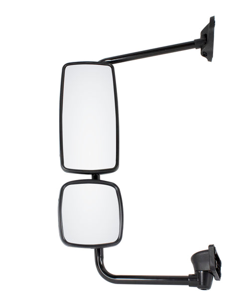Complete Mirror Assembly with Black Heated Arm fits International Durastar 4200, 4300, 4400 Trucks
