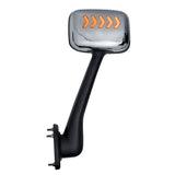 Hood Mirror W/ LED Arrow lights Fits Freightliner Cascadia  2008-2017