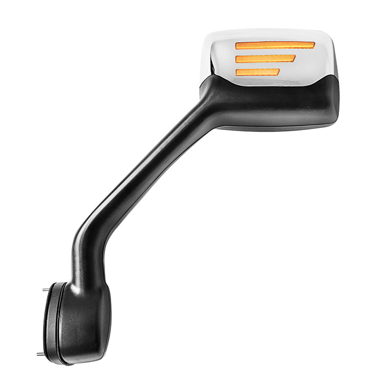 Chrome Hood Mirror with LED Lights for Kenworth T680 and Peterbilt 579