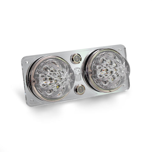 White/Red Clear Interior Watermelon Dome Light Plate Fits Kenworth T600,T660,W900,T800