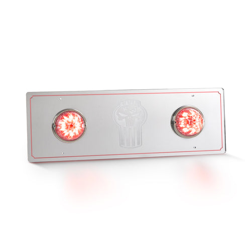 White/Red Clear Interior Watermelon Dome Light Plate Fits Kenworth T600,T660,W900,T800