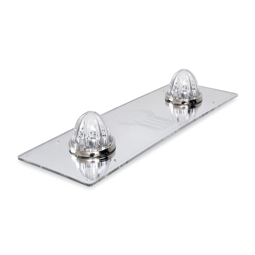 White/Red Clear Interior Watermelon Dome Light Plate Fits Kenworth T600,T660,W900,T800