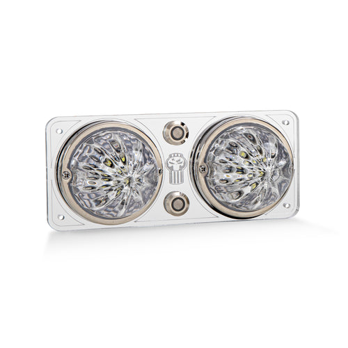 White/Red Clear Interior Watermelon Dome Light Plate Fits Kenworth T600,T660,W900,T800