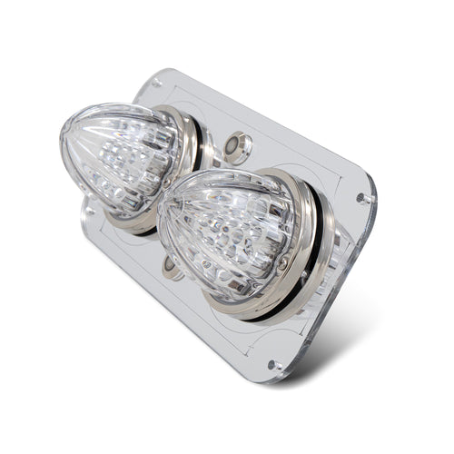 White/Blue Clear Interior Watermelon Dome Light Plate Fits Peterbilt 379,389,386